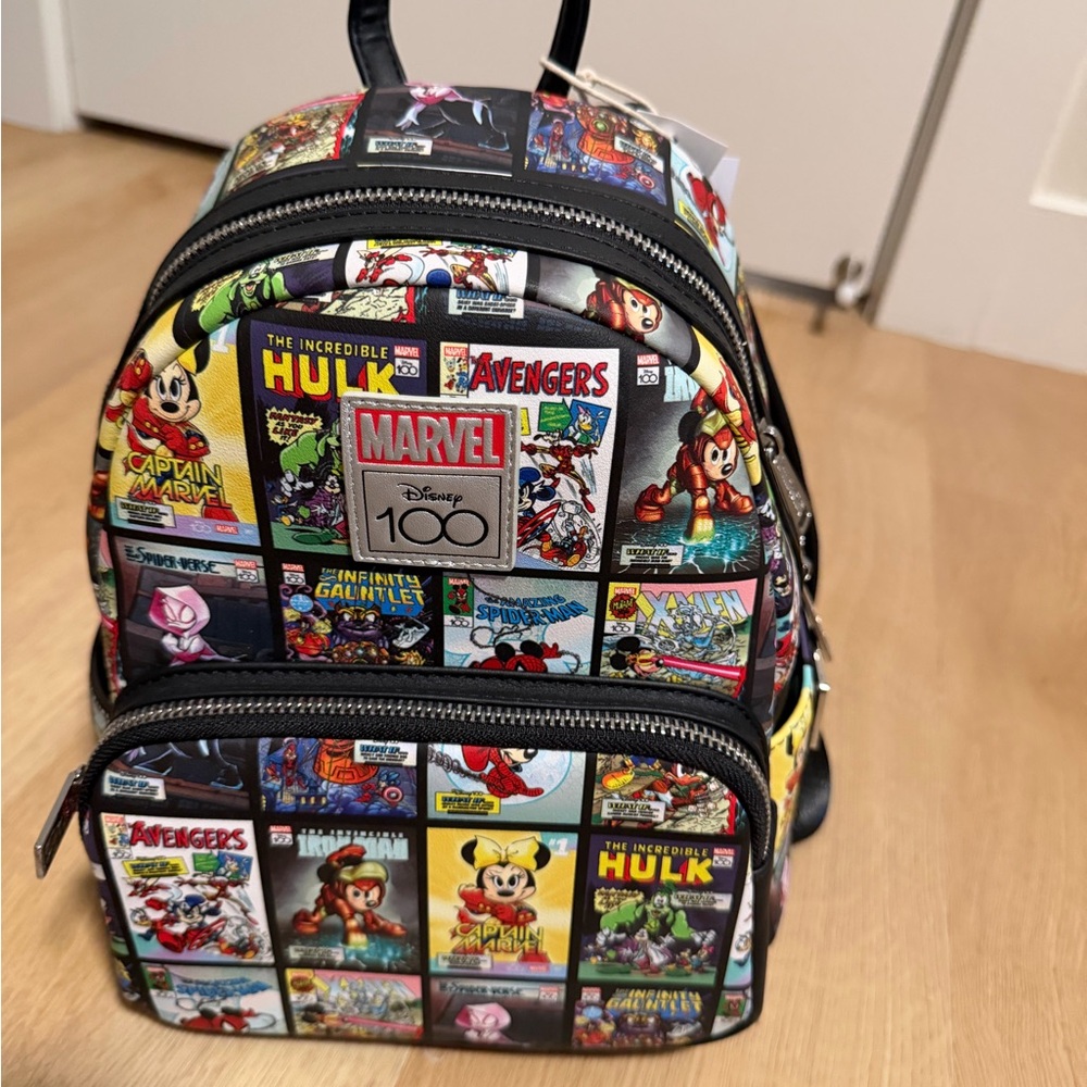 Loungefly Disney 100 Mickey and Friend Marvel Comic Mini back